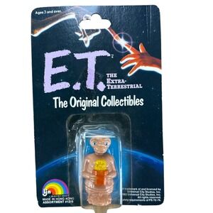 VINTAGE 1982 E.T. Phone Home Mini Figure with Flowers NIP New Sealed L.J.N. Toys